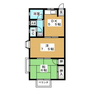 松丸ハイツA【2階】の間取り