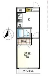 グランドコート中村橋【1階】の間取り