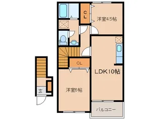 宮崎県都城市姫城町【アパート】の間取り