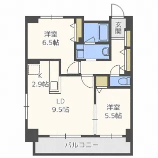 レジディア北三条【11階】の間取り