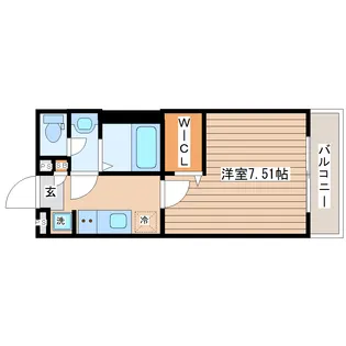 エヌエー宮城野【3階】の間取り