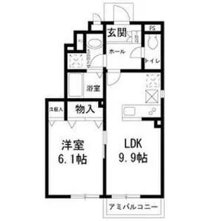 フェリーチェ子安【1階】の間取り