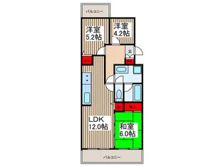 ブルバール3番館【5階】の間取り