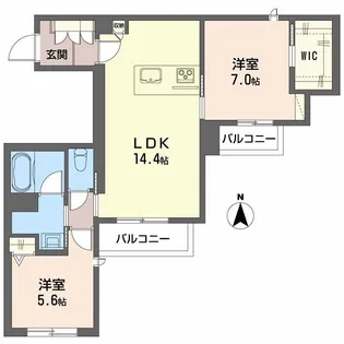 ブリリア長町【2階】の間取り
