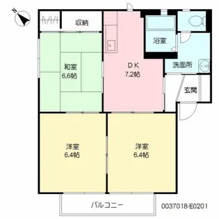 フォーレス都北 五番館【2階】の間取り