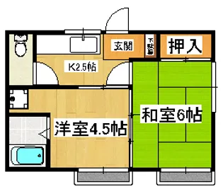 よろこび荘【1階】の間取り