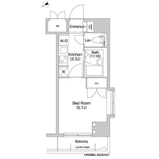 コンフォリア芝浦キャナル【7階】の間取り