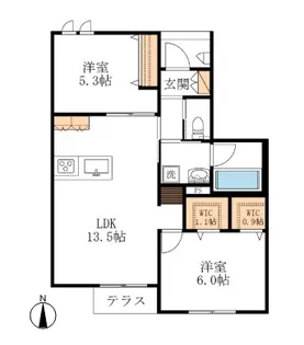 Maison Nakamurabashi【1階】の間取り