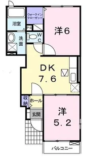 メロウ アヴェニューC【1階】の間取り
