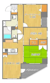葛西駅前グリーンホームズIV【2階】の間取り