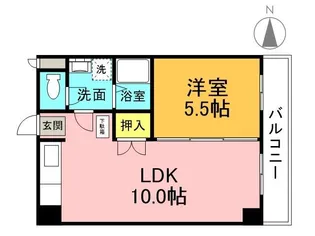 福島県郡山市亀田2【マンション】の間取り