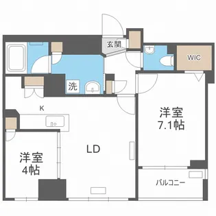 ラ・クラッセ札幌大通サウスシティ【11階】の間取り