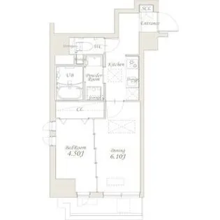 1DKの間取り画像