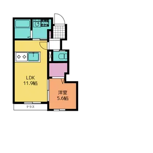 ムーンローズ香貫【1階】の間取り