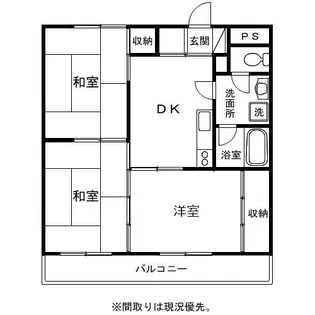 リバーサイドマンション【2階】の間取り
