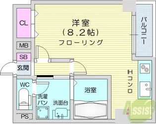 ヴィアーレ堤【3階】の間取り