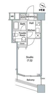 東京都新宿区西新宿7【マンション】の間取り