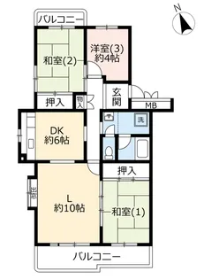 UR八王子パークヒル宇津木台【5階】の間取り
