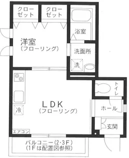 レスコボナール【3階】の間取り
