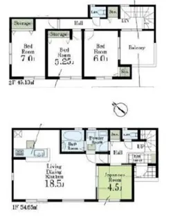 埼玉県所沢市大字中富【一戸建】の間取り