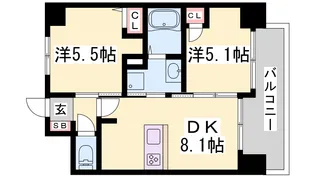 エステムプラザ神戸西IVインフィニティ【7階】の間取り