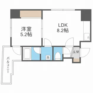 北海道札幌市中央区北一条西22【マンション】の間取り