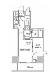 レジディア三軒茶屋III【6階】の間取り