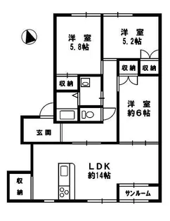 コーポユーカリ11号館【1階】の間取り