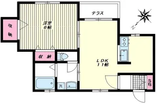 ルーチェ雪谷【1階】の間取り