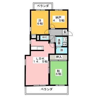 ビレッジ西城【2階】の間取り