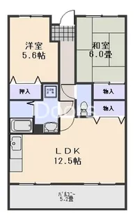 岡山県岡山市中区湊【マンション】の間取り