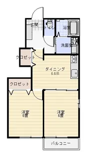 ライジング・サンE【1階】の間取り