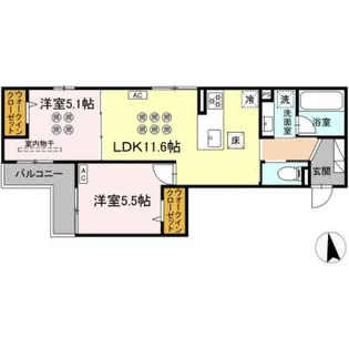 D-ROOM villa【1階】の間取り