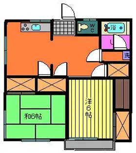 ハイツ山口【1階】の間取り