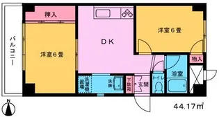 丸榮ハイム富岡【2階】の間取り