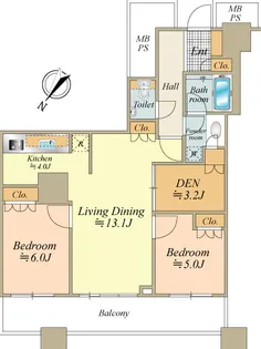 THE TOKYO TOWERS SEATOWER【21階】の間取り