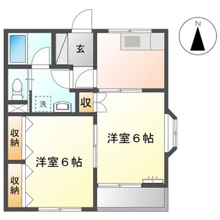 サンタプレイス吉田【2階】の間取り