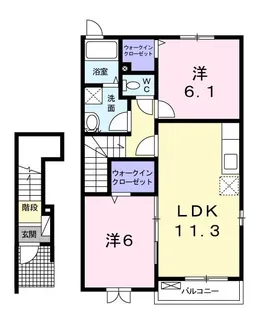 カレント A【2階】の間取り