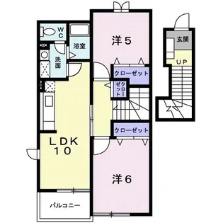 サニーハイツ【2階】の間取り