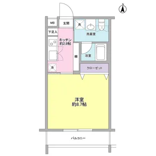 ノーブ新百合【1階】の間取り