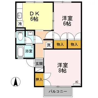 ライブリーパーク高橋 A【2階】の間取り