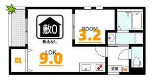 Grandtic Cocon Funairi【1階】の間取り