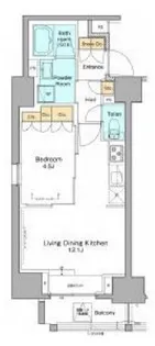 プラウドフラット西早稲田【6階】の間取り