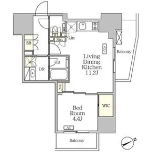 ザ・パークハビオ大森山王【16階】の間取り