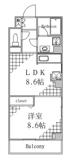 シャンティオン【5階】の間取り