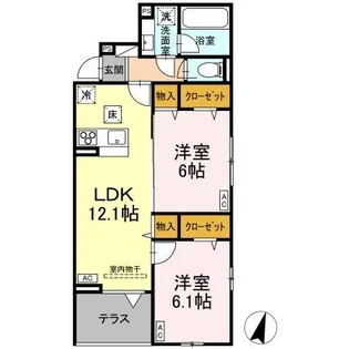 Asset-Court八坂【1階】の間取り