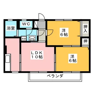 グランディール中村A【1階】の間取り
