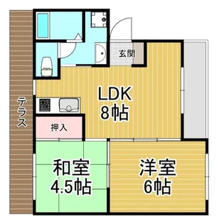 フリージャガーデン【1階】の間取り