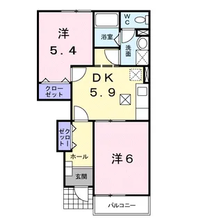セレッソST2【1階】の間取り