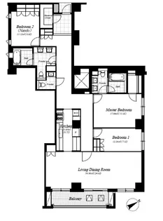 麻布第一マンションズ【4階】の間取り